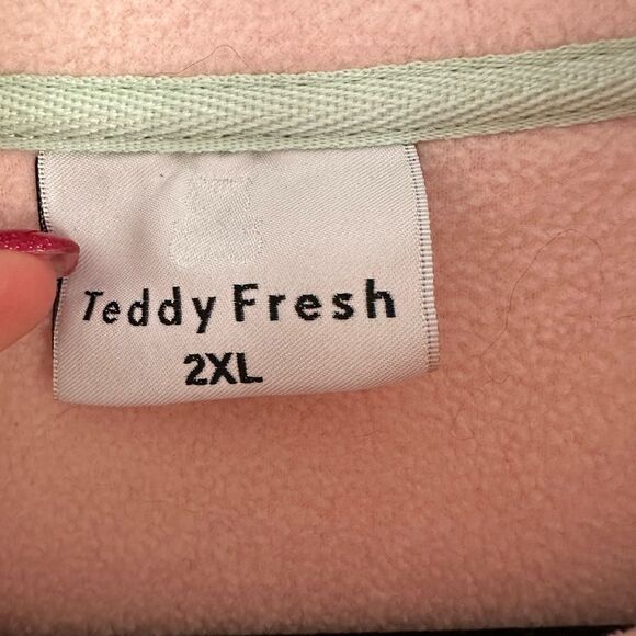 Teddy Fresh size 2XL the polar colorblock quarter zip fleece pullover sweatshirt - Picture 8 of 8